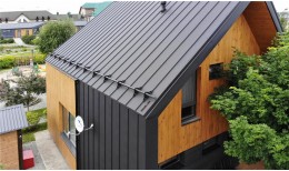 Кликфальц Pro Grand Line 0,5 Rooftop Бархат с пленкой на замках RAL 7024 мокрый асфальт