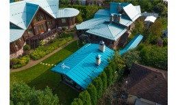 Кликфальц Pro Grand Line 0,45 PE с пленкой на замках RAL 5021 водная синь