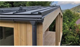 Кликфальц Grand Line 0,5 Rooftop Бархат с пленкой на замках RAL 7024 мокрый асфальт