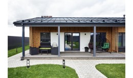 Кликфальц Grand Line 0,7 PE с пленкой на замках RAL 7024 мокрый асфальт