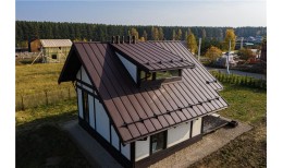 Кликфальц Grand Line 0,5 PurLite Matt с пленкой на замках RAL 8017 шоколад