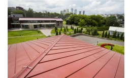 Кликфальц Grand Line 0,45 Drap с пленкой на замках RAL 3005 красное вино