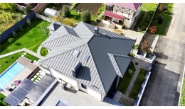 Кликфальц Grand Line 0,5 PurLite Matt с пленкой на замках RAL 7024 мокрый асфальт