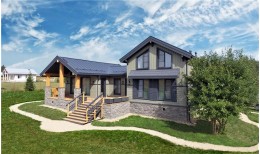 Кликфальц Grand Line 0,5 PurLite Matt с пленкой на замках RAL 7024 мокрый асфальт