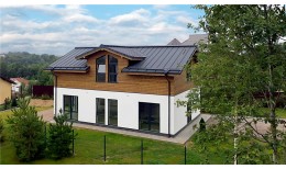 Фальц двойной стоячий Grand Line 0,5 Rooftop Бархат с пленкой на замках RAL 7024 мокрый асфальт