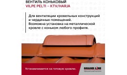 Вентиль коньковый PELTI - KTV/HARJA шоколадный