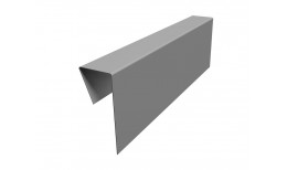 Планка приемная оконная фибросайдинга 0,5 Satin с пленкой RAL 9006бело-алюминиевый (2м)