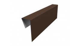 Планка приемная оконная фибросайдинга 0,5 Satin с пленкой RAL 8017 шоколад (3м)