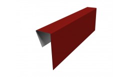 Планка приемная оконная фибросайдинга 0,5 Satin с пленкой RAL 3011 коричнево-красный (2м)