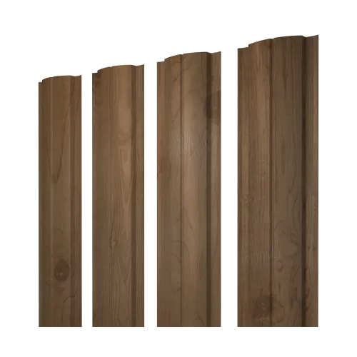 Штакетник Полукруглый Slim с прямым резом 0,45 Print Premium Pine Wood Fresh