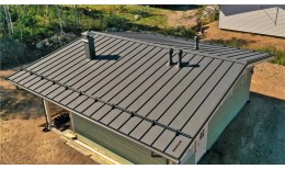 Кликфальц Grand Line 0,5 GreenCoat Pural BT, matt с пленкой на замках RR 32 темно-коричневый (RAL 8019 серо-коричневый)