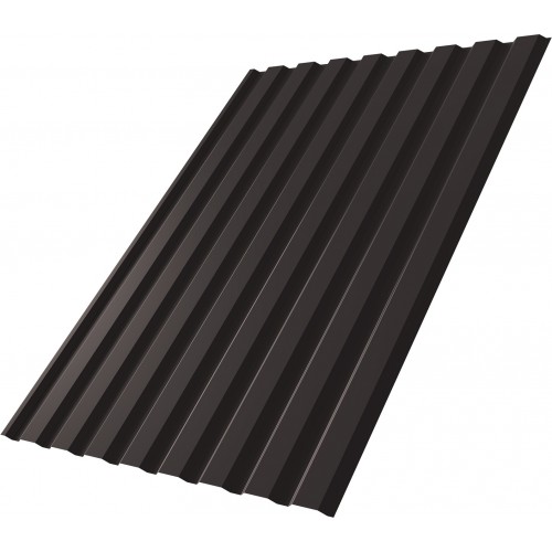 Профнастил С20A Grand Line 0,5 Satin Matt TX с пленкой RR 32 темно-коричневый