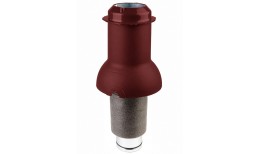 Элемент коньковый Krovent Pipe-Cone 125 ИЗ (выход вентиляции помещений) красный