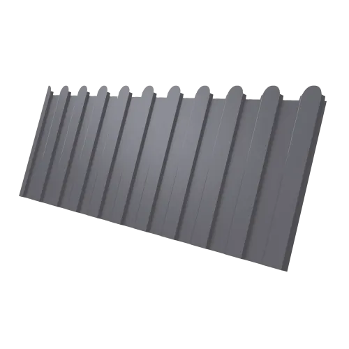 Профнастил С8A v02 фигурный Grand Line 0,4 PE RAL 7004 сигнальный серый