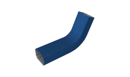 Колено трубы гофрированное Vortex в2 76х102мм RAL 5002 ультрамариново-синий