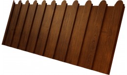 Профнастил С8A v02 фигурный Grand Line 0,45 Print-Double Premium Golden Wood Intense F