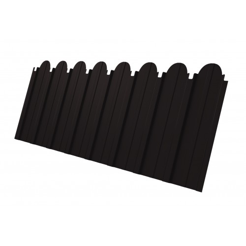 Профнастил C10A фигурный 0,5 Satin Matt RAL 9005 черный