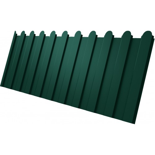 Профнастил С8A v02 фигурный Grand Line 0,45 Drap RAL 6005 зеленый мох