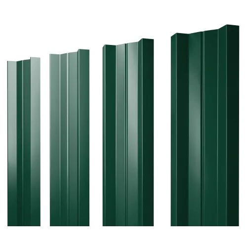 Штакетник М-образный А с прямым резом 0,4 PE RAL 6005 зеленый мох