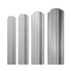 Штакетник Прямоугольный фигурный 0,45 PE RAL 9006бело-алюминиевый