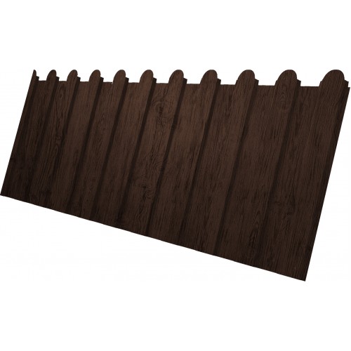 Профнастил С8A v02 фигурный Grand Line 0,4 Print Premium Antique Wood TwinColor