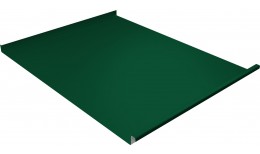 Фальц двойной стоячий Grand Line 0,45 Drap TX с пленкой на замках RAL 6005 зеленый мох