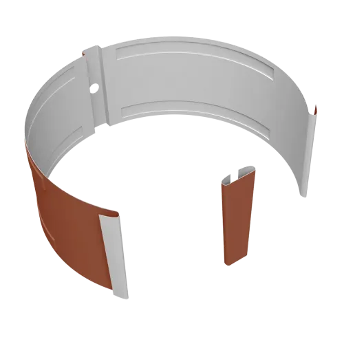 Крепление трубы круглой на кирпич Vortex Проект 146мм RAL 8004 терракота