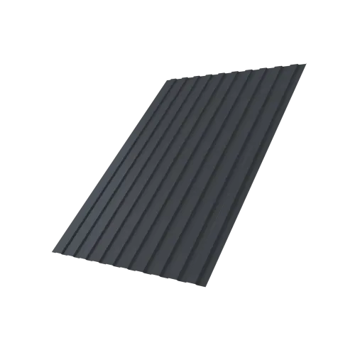 Профнастил С8B v01 Grand Line 0,5 Satin RAL 7024 мокрый асфальт