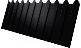 Профнастил С8A v02 фигурный Grand Line 0,4 PE-Matt-Double RAL 9005 черный