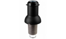 Элемент коньковый Krovent Pipe-Cone 125 ИЗ (выход вентиляции помещений) черный
