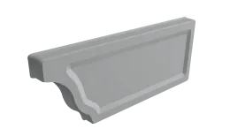 Заглушка желоба правая Vortex Проект 210мм RAL 7004 сигнальный серый