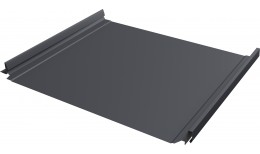 Кликфальц Pro Grand Line 0,5 Drap TX с пленкой на замках RAL 7024 мокрый асфальт