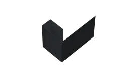 Финишный профиль фибросайдинга 0,5 Atlas X с пленкой RAL 7024 мокрый асфальт (2м)