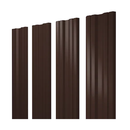 Штакетник Twin с прямым резом 0,45 Drap TwinColor RAL 8017 шоколад