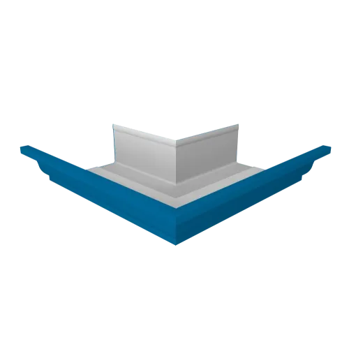 Угол желоба со сварным швом наружный Vortex Проект 210мм RAL 5005 сигнальный синий