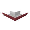 Угол желоба со сварным швом наружный Vortex Проект 210мм RAL 3005 красное вино