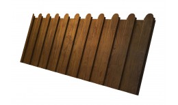 Профнастил С8A v02 фигурный Grand Line 0,45 Print-Double Elite с пленкой Golden Wood