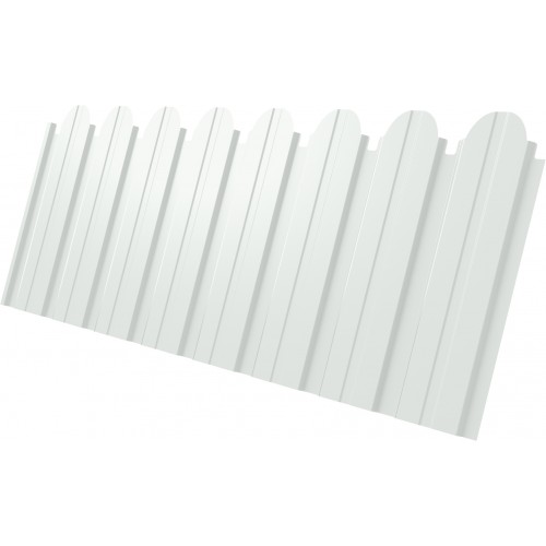 Профнастил C10B фигурный 0,5 Satin RAL 9003 сигнальный белый