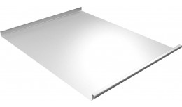 Фальц двойной стоячий Grand Line 0,5 Satin с пленкой на замках RAL 9003 сигнальный белый