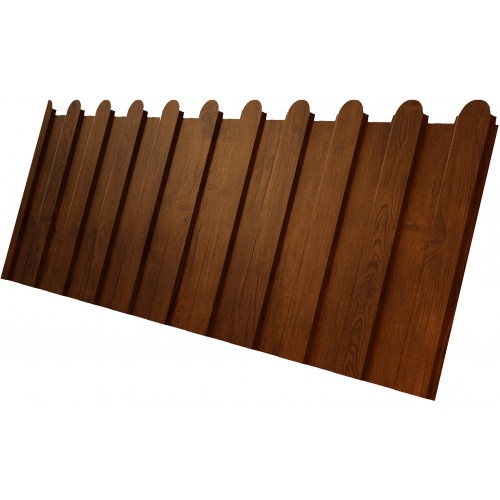 Профнастил С8A v02 фигурный Grand Line 0,45 Print Premium Golden Wood Intense FTC