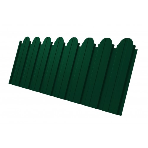 Профнастил C10B фигурный 0,5 PE RAL 6005 зеленый мох