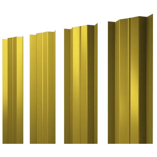 Штакетник М-образный В с прямым резом 0,45 PE RAL 1018 цинково-желтый
