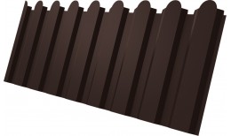 Профнастил С20A фигурный Grand Line 0,5 Satin Matt TX RAL 8017 шоколад