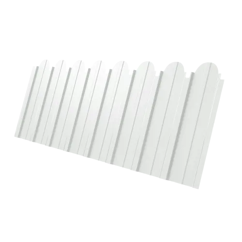 Профнастил C10A фигурный 0,5 PE RAL 9003 сигнальный белый