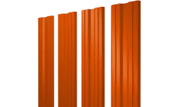 Штакетник П-образный А фигурный 0,45 PE RAL 2004 оранжевый