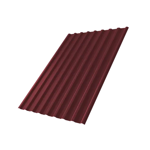 Профнастил С20R 0,5 PE с пленкой RAL 3005 красное вино