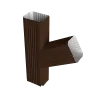 Тройник прямоугольный правый Vortex Lite PE RAL 8017 шоколад