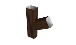 Тройник прямоугольный правый Vortex Lite PE RAL 8017 шоколад