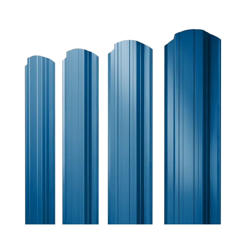 Штакетник Прямоугольный фигурный 0,5 Satin RAL 5005 сигнальный синий
