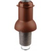 Элемент коньковый Krovent Pipe-Cone 125 ИЗ (выход вентиляции помещений) красно-коричневый